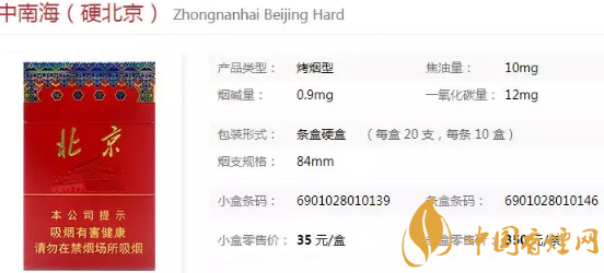 北京的代表香煙介紹 中南海系列香煙口感評(píng)測(cè)